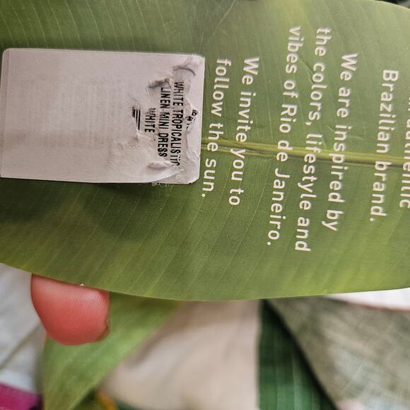 Farm Rio Tropicalistic Linen Mini Dress Size XL Vacation - Picture 6 of 9